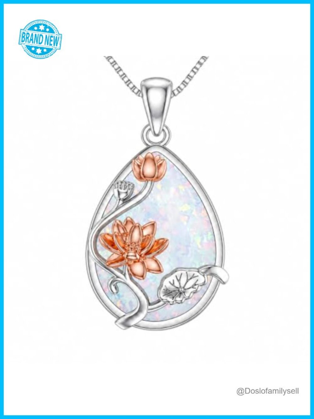14K Gold Plated Opal Butterfly Teardrop Pendant Necklace for Women